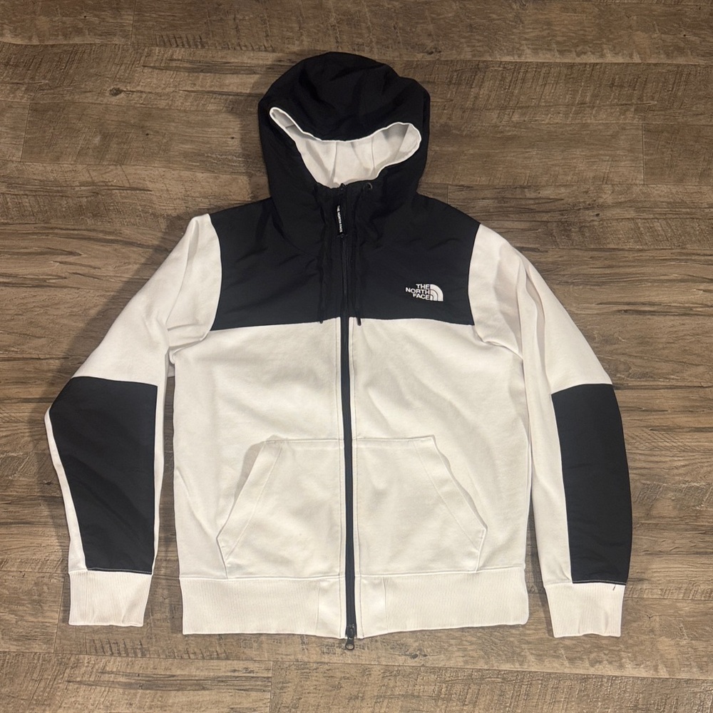 The North Face Men's Black and White Windbreaker - Size S